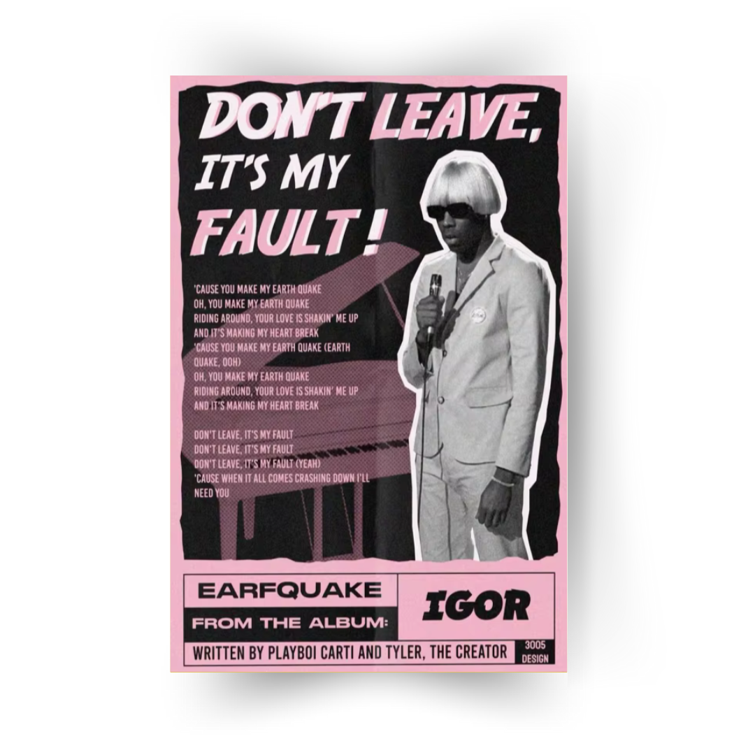 Tyler, The Creator: Don't Leave, It's My Fault